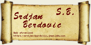 Srđan Berdović vizit kartica